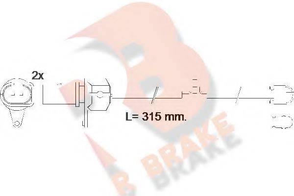 R BRAKE 610569RB Сигнализатор, износ тормозных колодок