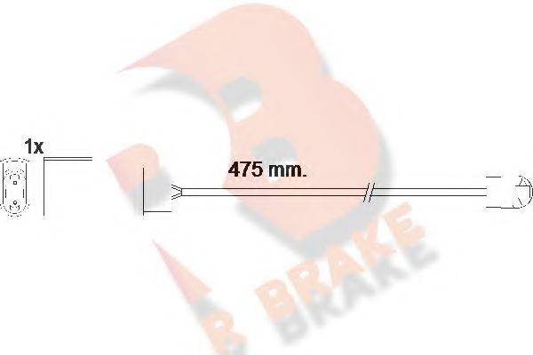 R BRAKE 610576RB Сигнализатор, износ тормозных колодок