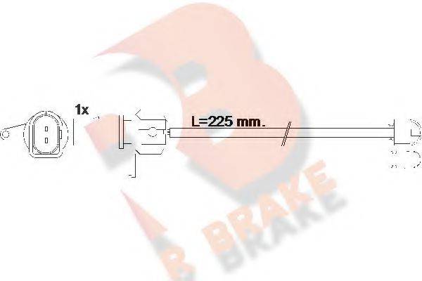 R BRAKE 610599RB Сигнализатор, износ тормозных колодок