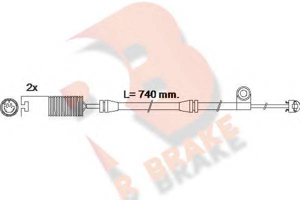 R BRAKE 610603RB Сигнализатор, износ тормозных колодок