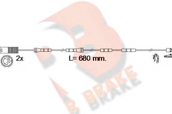 R BRAKE 610606RB Сигнализатор, износ тормозных колодок
