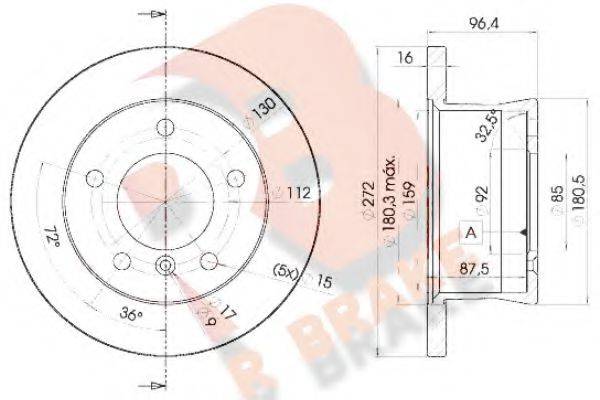 R BRAKE 78RBD10183 Тормозной диск