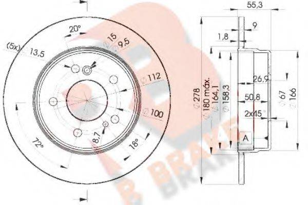 R BRAKE 78RBD20412 Тормозной диск