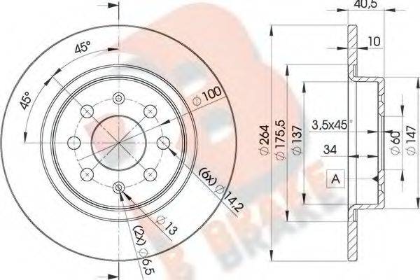 R BRAKE 78RBD20592 Тормозной диск