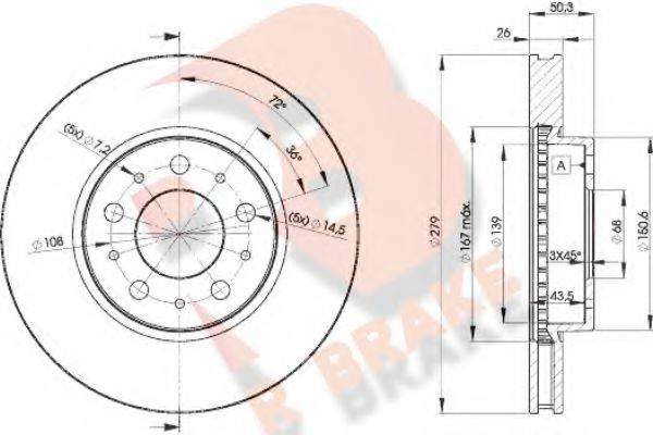 R BRAKE 78RBD21788 Тормозной диск