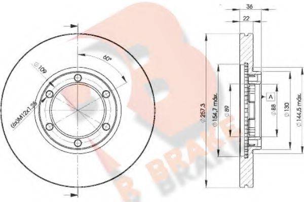 R BRAKE 78RBD22376 Тормозной диск