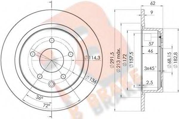 R BRAKE 78RBD22931 Тормозной диск