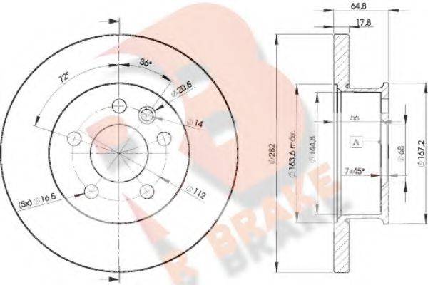 R BRAKE 78RBD23012