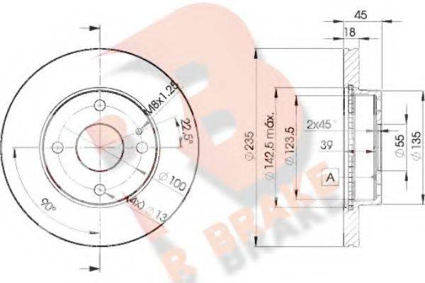 R BRAKE 78RBD23254 Тормозной диск