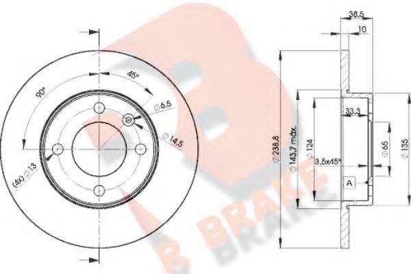 R BRAKE 78RBD23325 Тормозной диск