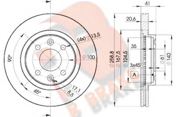 R BRAKE 78RBD23550 Тормозной диск