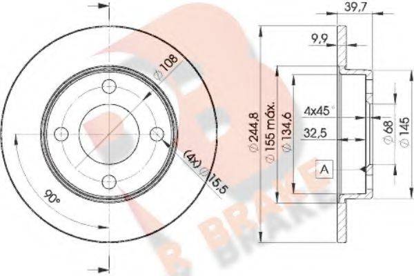 R BRAKE 78RBD23636 Тормозной диск