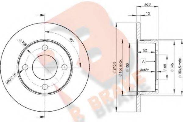 R BRAKE 78RBD24010 Тормозной диск