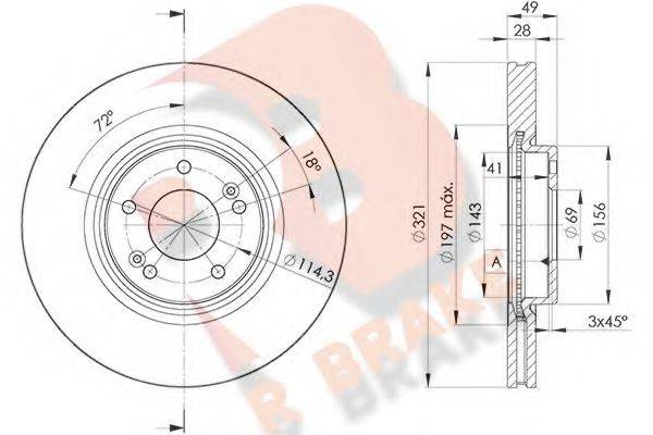 R BRAKE 78RBD24051 Тормозной диск