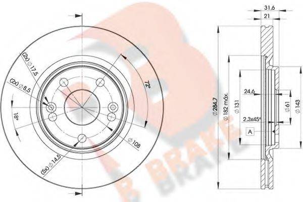R BRAKE 78RBD24194 Тормозной диск