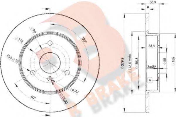 R BRAKE 78RBD24341 Тормозной диск