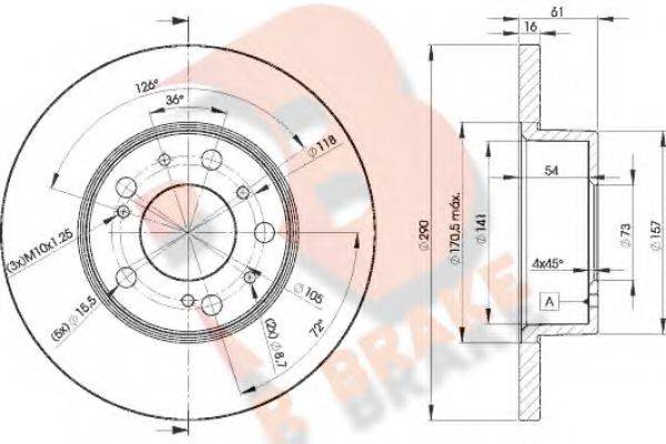 R BRAKE 78RBD24695 Тормозной диск