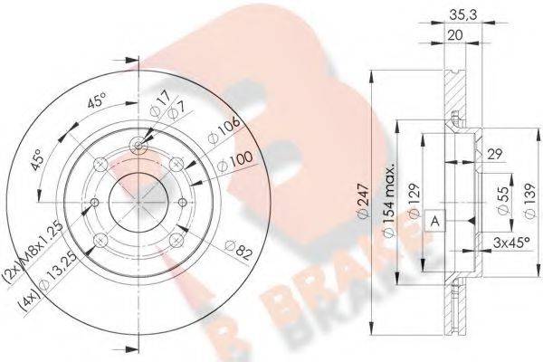 R BRAKE 78RBD24700 Тормозной диск