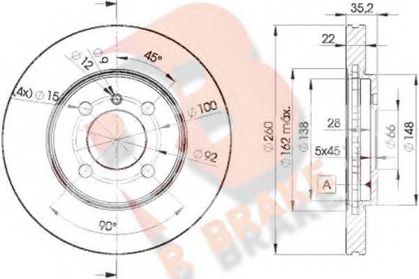 R BRAKE 78RBD24749 Тормозной диск