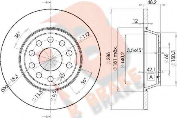 R BRAKE 78RBD25619 Тормозной диск