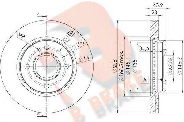 R BRAKE 78RBD25636 Тормозной диск
