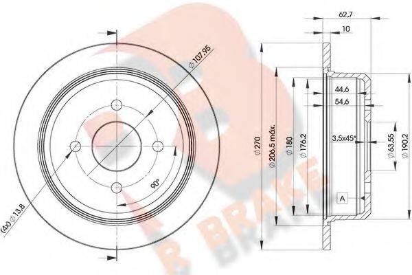 R BRAKE 78RBD25951 Тормозной диск