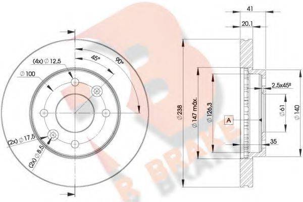 R BRAKE 78RBD26572 Тормозной диск