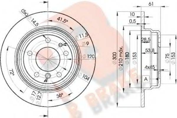 R BRAKE 78RBD26668 Тормозной диск