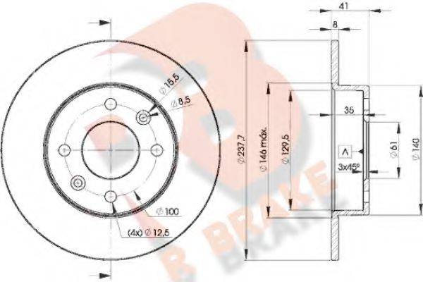 R BRAKE 78RBD26947 Тормозной диск
