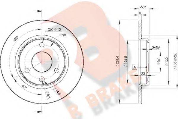 R BRAKE 78RBD27199 Тормозной диск