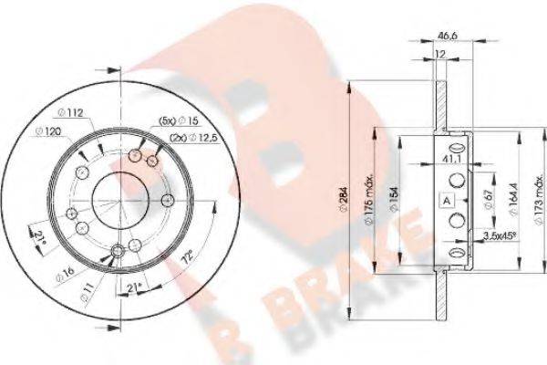 R BRAKE 78RBD27210 Тормозной диск