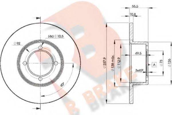 R BRAKE 78RBD27739 Тормозной диск