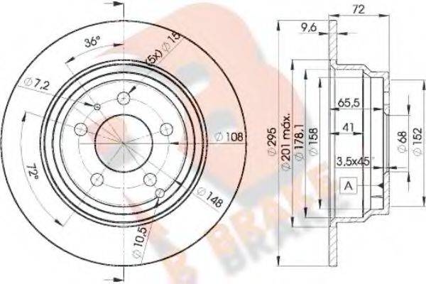 R BRAKE 78RBD27940 Тормозной диск