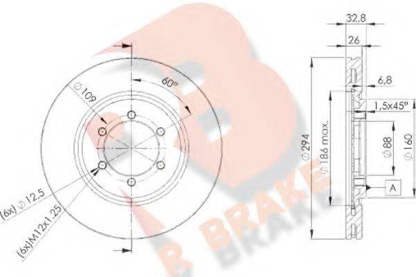 R BRAKE 78RBD28678 Тормозной диск