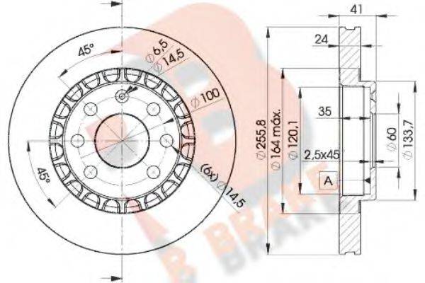 R BRAKE 78RBD29042 Тормозной диск