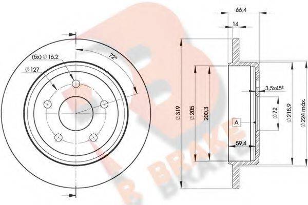 R BRAKE 78RBD29275 Тормозной диск