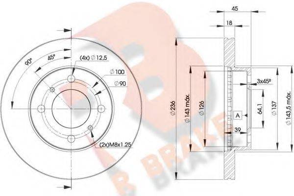 R BRAKE 78RBD29282 Тормозной диск