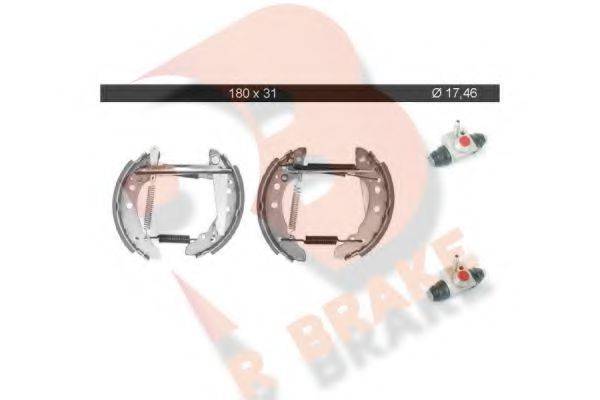 R BRAKE 79RBKT0002 Комплект тормозных колодок