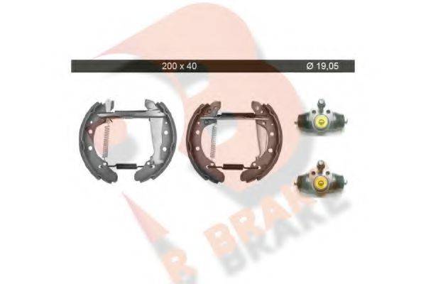 R BRAKE 79RBKT0003 Комплект тормозных колодок