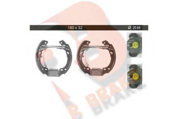 R BRAKE 79RBKT0010 Комплект тормозных колодок