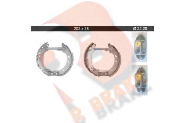 R BRAKE 79RBKT0026 Комплект тормозных колодок