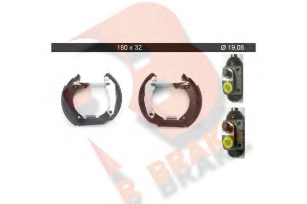 R BRAKE 79RBKT0030 Комплект тормозных колодок