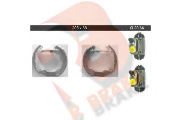 R BRAKE 79RBKT0034 Комплект тормозных колодок