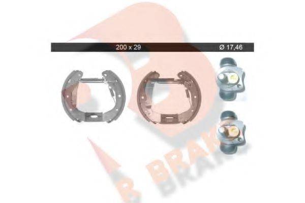 R BRAKE 79RBKT0036 Комплект тормозных колодок