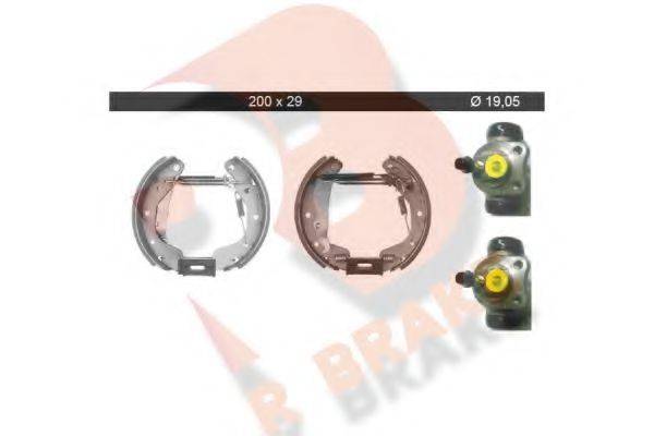 R BRAKE 79RBKT0037 Комплект тормозных колодок