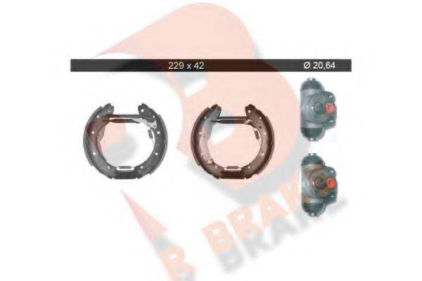 R BRAKE 79RBKT0070 Комплект тормозных колодок