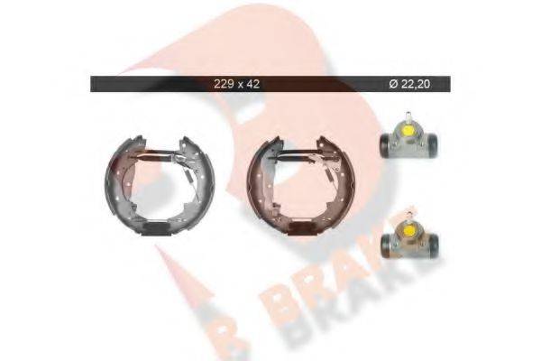 R BRAKE 79RBKT0075 Комплект тормозных колодок