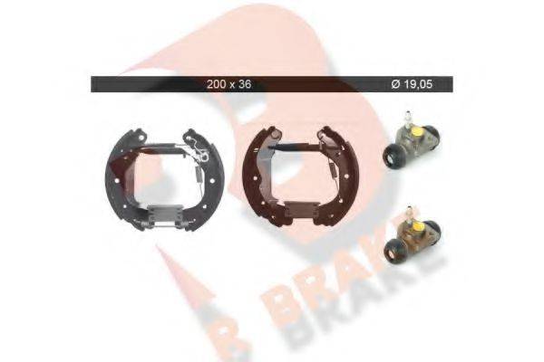 R BRAKE 79RBKT0090 Комплект тормозных колодок