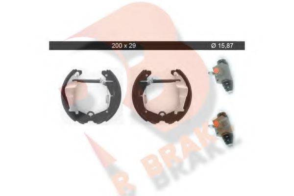 R BRAKE 79RBKT0095 Комплект тормозных колодок