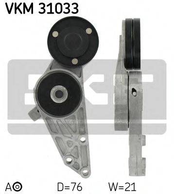 SKF VKM31033 Натяжной ролик, поликлиновой  ремень